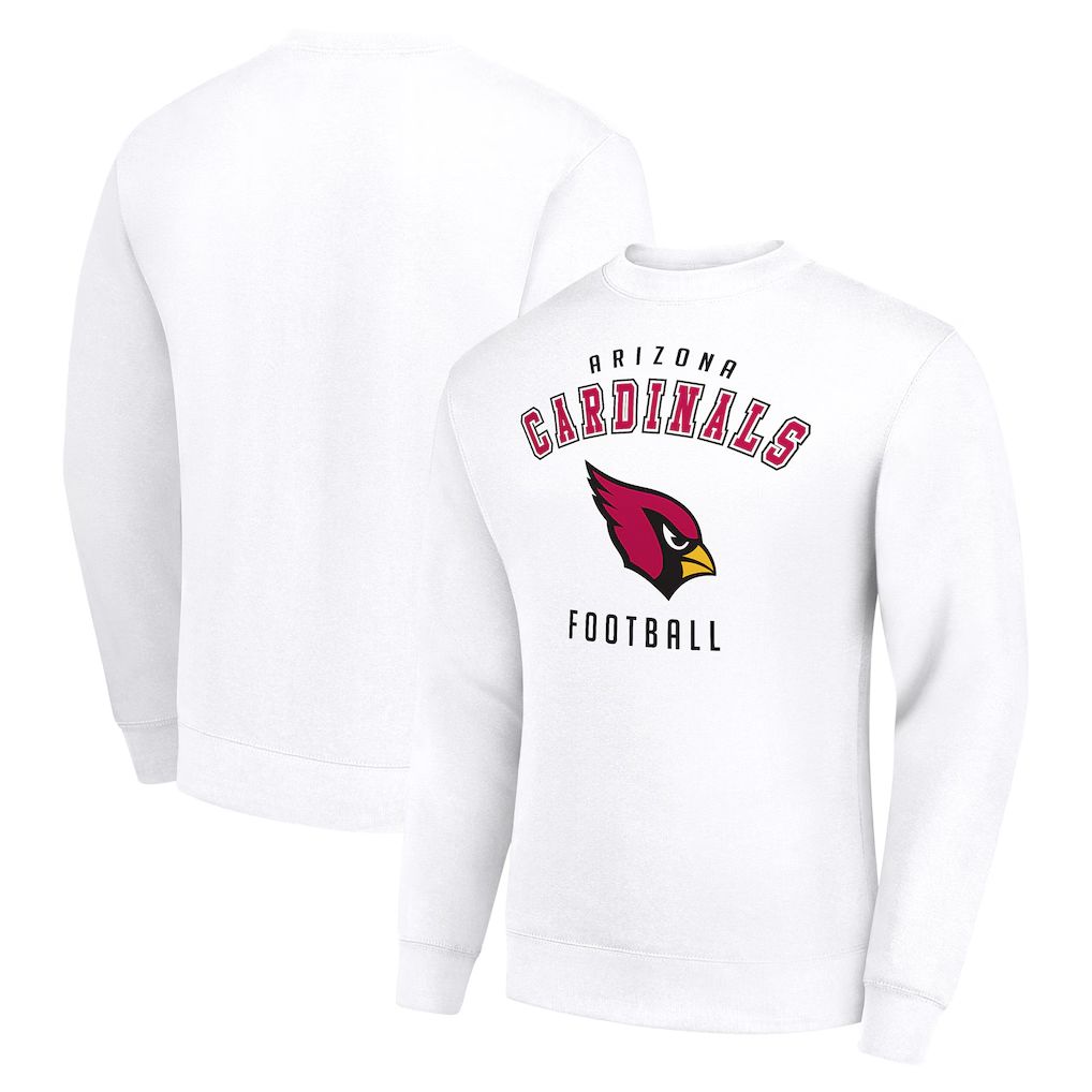 Men 2026 NFL Arizona Cardinals white round-neck sweatshirt style 01->arizona cardinals->NFL Jersey